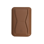 Portacarte supporto in pelle sintetica con fissaggio magnetico per smartphone sesta vista