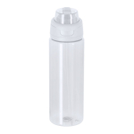 Borraccia traslucida da 750 ml con doppio sistema di bevuta e manico pieghevole color bianco prima vista