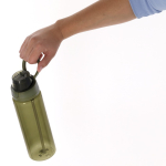 Borraccia traslucida da 750 ml con doppio sistema di bevuta e manico pieghevole sesta vista