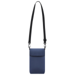 Tracolla in pelle sintetica con chiusura in velcro e tracolla regolabile color blu mare prima vista