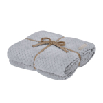 Coperta in poliestere con motivo a rombi per divano 240 g/m² color grigio prima vista