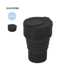 Bicchiere pieghevole in silicone con coperchio e beccuccio scorrevole 350 ml