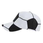Cappellino sportivo in cotone a 5 pannelli con design a pallone da calcio seconda vista