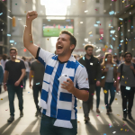 Altoparlante danzante con design a pallone da calcio e maniglia per il trasporto terza vista