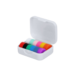 Identificatore per bicchieri con 12 segnaposto in silicone in vari colori color bianco prima vista