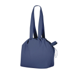 Borsa a spalla in nylon con chiusura a cordoncino regolabile 135g/m² color blu mare prima vista