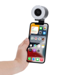 Anello luminoso con ventola in plastica ABS con supporto per cellulare 500mAh settima vista