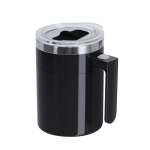 Tazza miscelatrice in acciaio inox con coperchio scorrevole 400 ml seconda vista