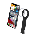 Supporto magnetico pieghevole per cellulare con moschettone e altezza regolabile terza vista