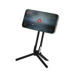 Supporto magnetico pieghevole per cellulare con moschettone e altezza regolabile quarta vista