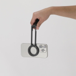 Supporto magnetico pieghevole per cellulare con moschettone e altezza regolabile