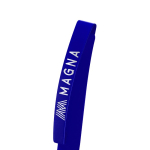 Penna a scatto con fusto e clip in gomma, inchiostro blu seconda vista