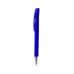 Penna a scatto con fusto e clip in gomma, inchiostro blu terza vista
