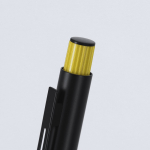 Penna in alluminio riciclato con impugnatura testurizzata, inchiostro blu terza vista