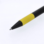 Penna in alluminio riciclato con impugnatura testurizzata, inchiostro blu quarta vista