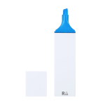 Evidenziatore fluorescente con custodia bianca e inchiostro multicolore color blu prima vista