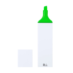Evidenziatore fluorescente con custodia bianca e inchiostro multicolore color verde prima vista
