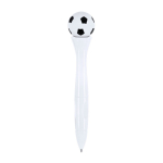 Penna antistress rotante con design a pallone da calcio, inchiostro blu color bianco prima vista