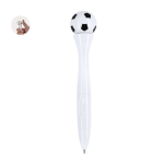 Penna antistress rotante con design a pallone da calcio, inchiostro blu