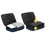 Zaino da viaggio con pompa per il vuoto integrata e fascia per trolley quinta vista