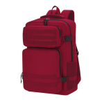 Zaino in poliestere per laptop con più tasche 17” color rosso prima vista