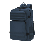 Zaino in poliestere per laptop con più tasche 17” color blu mare prima vista