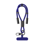 Braccialetto in RPET con cavo di ricarica e trasferimento dati 60W color blu prima vista