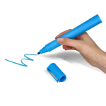 Evidenziatore fluorescente gigante con inchiostro profumato in vari colori color blu terza vista