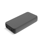 Power bank da 20000mAh con 3 ricariche simultanee e porte USB-A e USB-C color nero