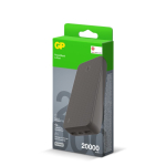 Power bank da 20000mAh con 3 ricariche simultanee e porte USB-A e USB-C color nero quinta vista