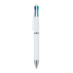 Penna a sfera 4 colori con inchiostro multiplo nero blu rosso e verde color bianco