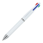 Penna a sfera 4 colori con inchiostro multiplo nero blu rosso e verde color bianco seconda vista