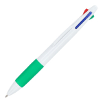 Penna classica a 4 colori di inchiostro con impugnatura antiscivolo color verde