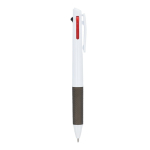 Penna con impugnatura e cordino portachiavi con inchiostro blu, nero e rosso color bianco/nero quinta vista