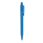 Penna a sfera in plastica riciclata prodotta in Italia con inchiostro blu color azzurro quinta vista