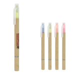 Penna con evidenziatore fluorescente e inchiostro blu ricaricabile