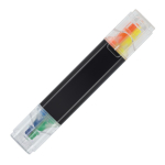 Evidenziatore fluorescente 4 colori con punte a scalpello color nero