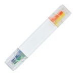 Evidenziatore fluorescente 4 colori con punte a scalpello color bianco