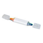 Evidenziatore fluorescente 4 colori con punte a scalpello color bianco quinta vista