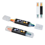Evidenziatore fluorescente 4 colori con punte a scalpello