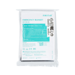 Coperta d’emergenza in formato compatto conforme alla normativa europea color argento