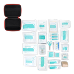 Kit di pronto soccorso con custodia in gomma morbida con certificato UE color rosso quinta vista