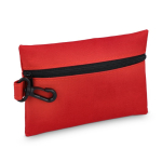 Kit di pronto soccorso in borsa di poliestere da 14 pezzi color rosso seconda vista