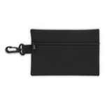 Kit di primo soccorso compatto con moschettone in poliestere color nero terza vista