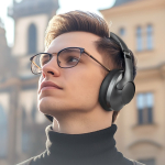 Cuffie wireless con cancellazione del rumore Muse 50h color nero settima vista