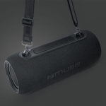 Altoparlante Bluetooth portatile con luce e tracolla resistente all’acqua Muse 30W color nero quarta vista