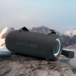Altoparlante Bluetooth portatile con luce e tracolla resistente all’acqua Muse 30W color nero quinta vista
