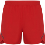 Pantalone da running uomo traspirante in poliestere 110 g/m² Roly Direct Thema color rosso prima vista d'uso