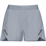 Pantaloncini da running in poliestere traspirante da donna 110 g/m² Roly Direct Stratos color grigio prima vista d'uso