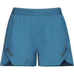 Pantaloncini da running in poliestere traspirante da donna 110 g/m² Roly Direct Stratos color blu grigiastro prima vista d'uso
